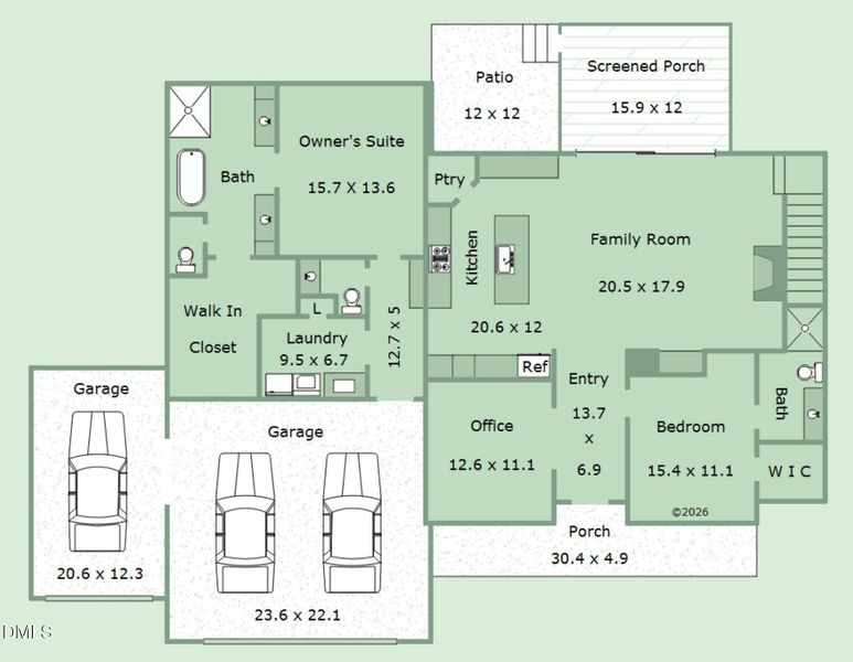 Floorplan-1st-8305 Dolce Drive (Custom)