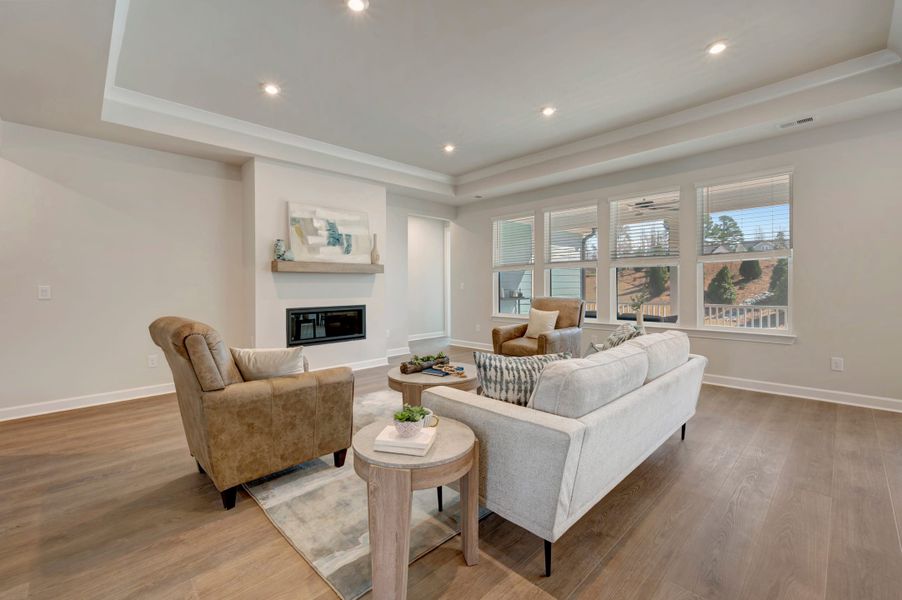 Representative furnished interior of a home built from the Aspen Creek by Tri Pointe Homes in Altis At Serenity | A 55+ Community, Fuquay Varina (Image 14).