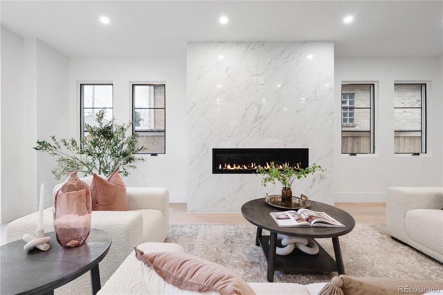 Furnished interior view inside a new home in , Denver (Image 11). Furnished interior view inside a new home in , Denver (Image 11).