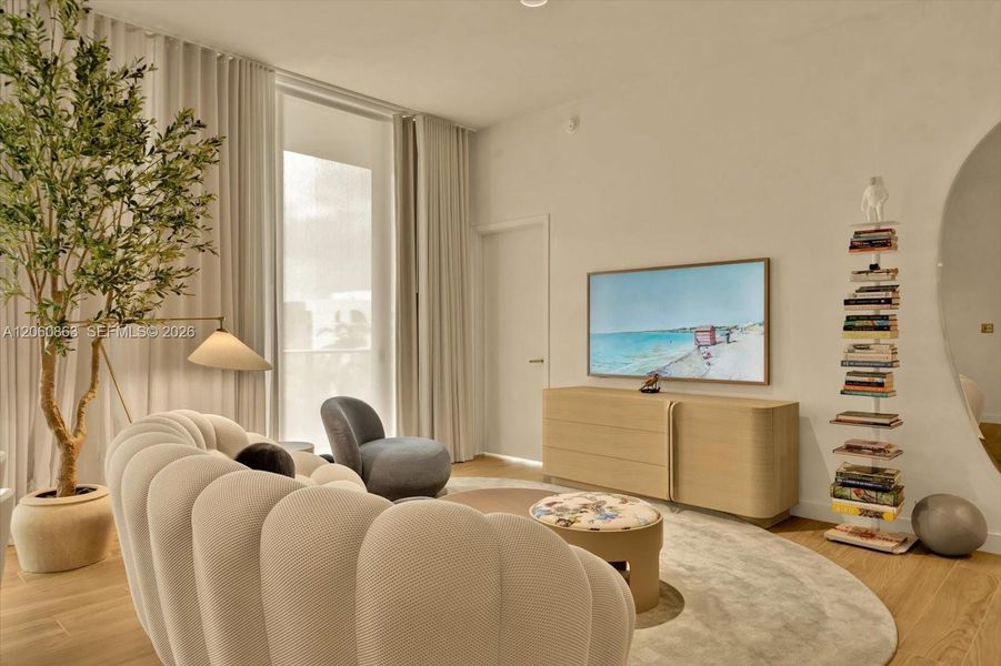 Furnished interior view inside a new home in , Miami (Image 28). Furnished interior view inside a new home in , Miami (Image 28).
