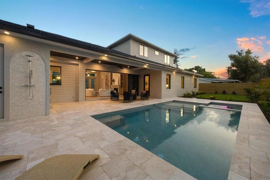 Exterior details and patio area of a home in , Sarasota (Image 38).
