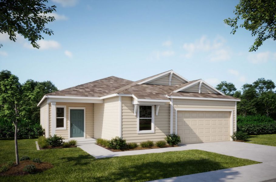 Representative exterior photo of a completed home built from the Ashton by Maronda Homes in Seminole Bend, Pensacola, FL (Image 10).