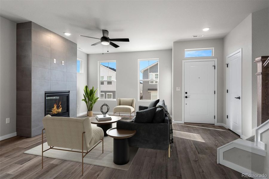 Furnished interior view inside a new home in Revel Crossing at Wolf Ranch – The Ascent Collection, Colorado Springs (Image 3).