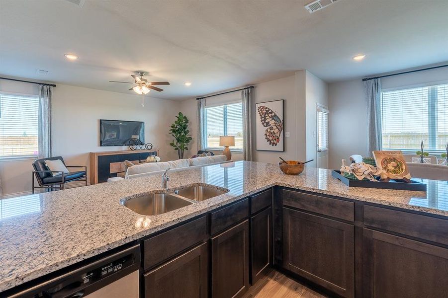 Furnished interior view inside a new home in Retreat at Fossil Creek, Fort Worth (Image 29).