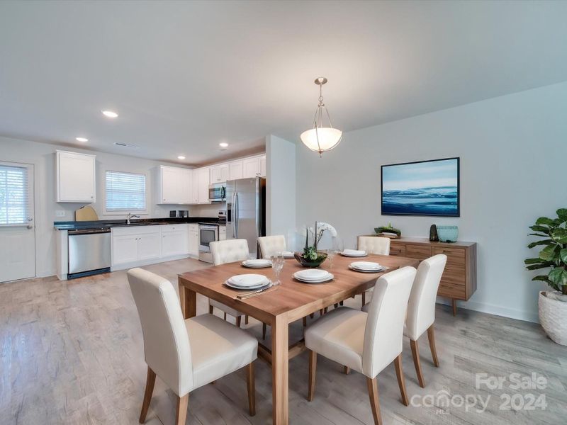 Virtually Staged Dining Area