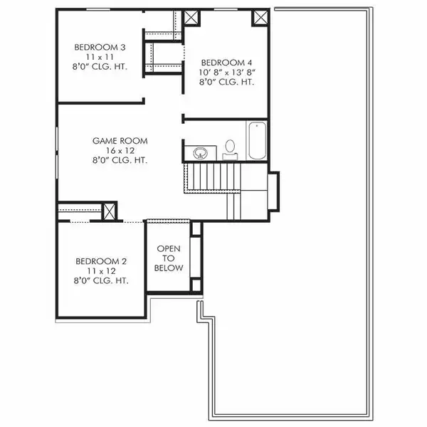 2D floor plan layout for the Kempton by Century Communities in Audubon, Magnolia, TX (Image 3). 2D floor plan layout for the Kempton by Century Communities in Audubon, Magnolia, TX (Image 3).