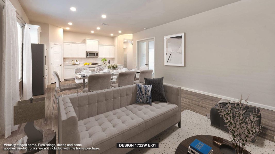 Furnished interior view inside a new home in Crosswinds, Kyle (Image 17).