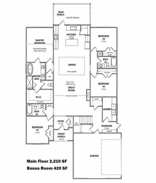 2D floor plan layout of this home in , Murrayville, GA (Image 3).