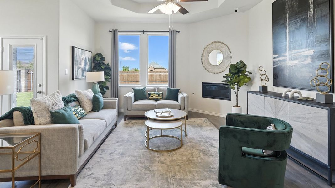 Representative furnished interior of a home built from the Avery by D.R. Horton in Madera, Royse City (Image 40). Representative furnished interior of a home built from the Avery by D.R. Horton in Madera, Royse City (Image 40).