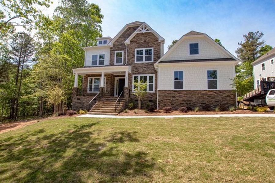 Representative exterior photo of a completed home built from the Atkinson by True Homes in Edgewater - Harbor Pointe, Lancaster, SC (Image 18).