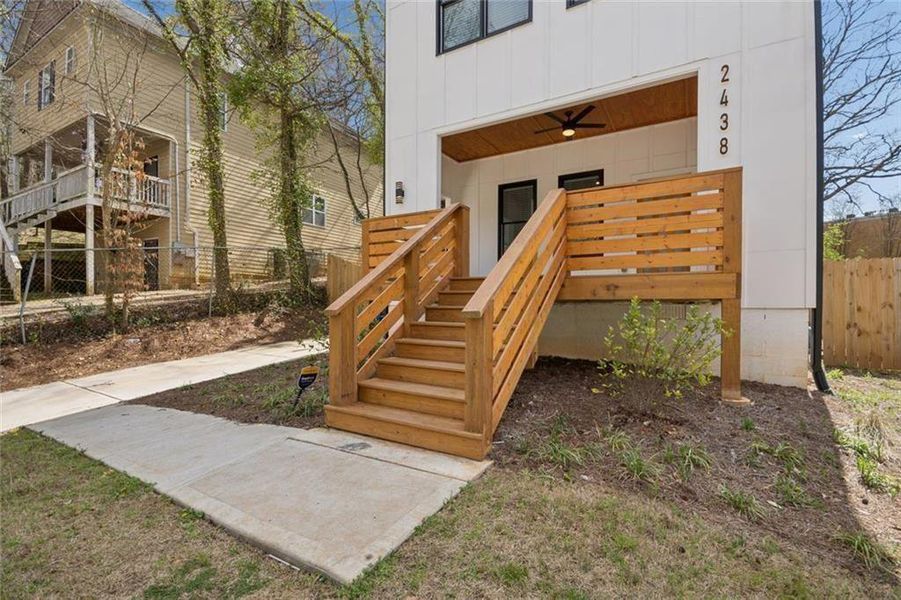 Exterior details and patio area of a home in , Atlanta (Image 25).