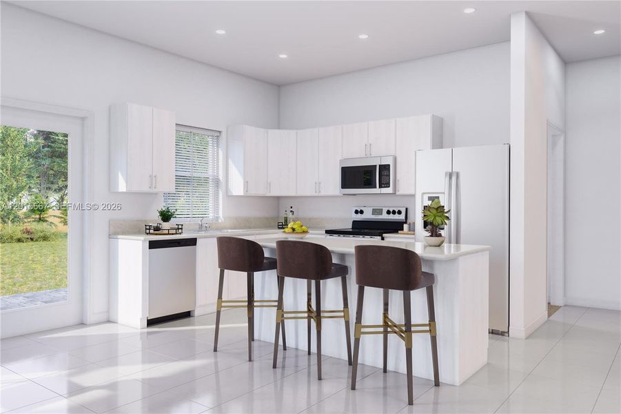 Furnished interior view inside a new home in Acacia Groves, Miami (Image 8).