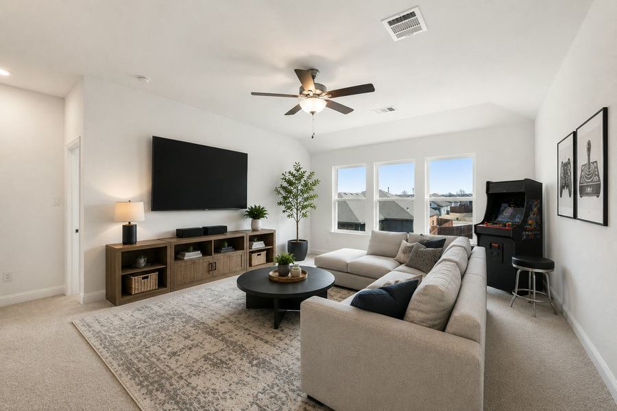 Representative furnished interior of a home built from the Cherry by Kindred Homes in Westside Preserve, Midlothian (Image 18).