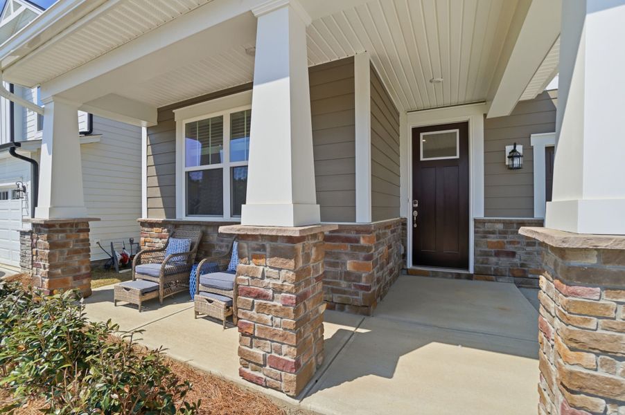 Exterior details and patio area of a home in Waxhaw Landing, Monroe (Image 3). Exterior details and patio area of a home in Waxhaw Landing, Monroe (Image 3).
