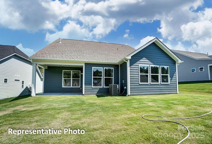 Exterior details and patio area of a home in Villas at Prestwick, Mooresville (Image 3).