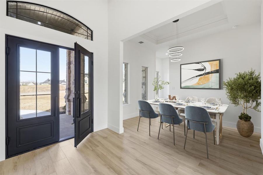 Large entry open to dining room. Large entry open to dining room.