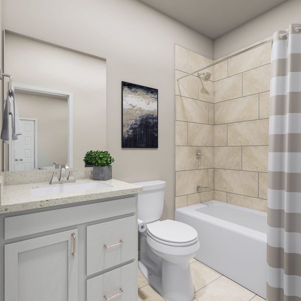 Representative furnished interior of a home built from the Bluebird by Tri Pointe Homes in Oakhill Reserve, Tomball (Image 18).