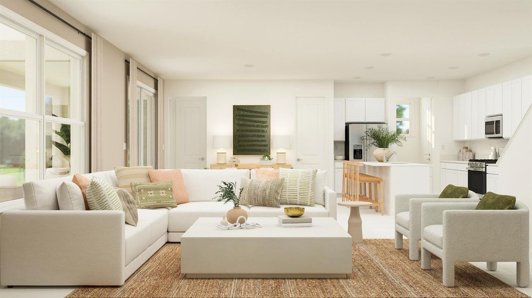 Furnished interior view inside a new home in , The Acreage (Image 23).