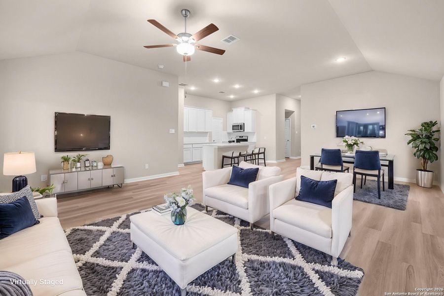 Furnished interior view inside a new home in Meadows at Clear Springs, New Braunfels (Image 7).
