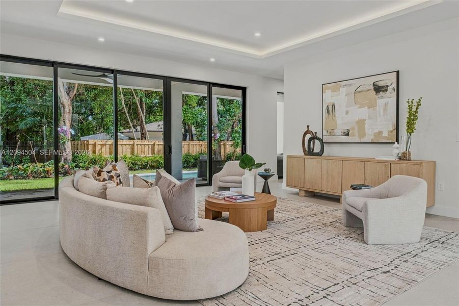 Furnished interior view inside a new home in , South Miami (Image 52).