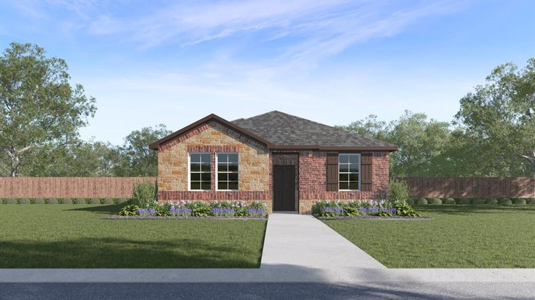 Front exterior of a new home in Magnolia at Legacy Hills, Celina, TX, highlighting curb appeal (Image 1). Front exterior of a new home in Magnolia at Legacy Hills, Celina, TX, highlighting curb appeal (Image 1).