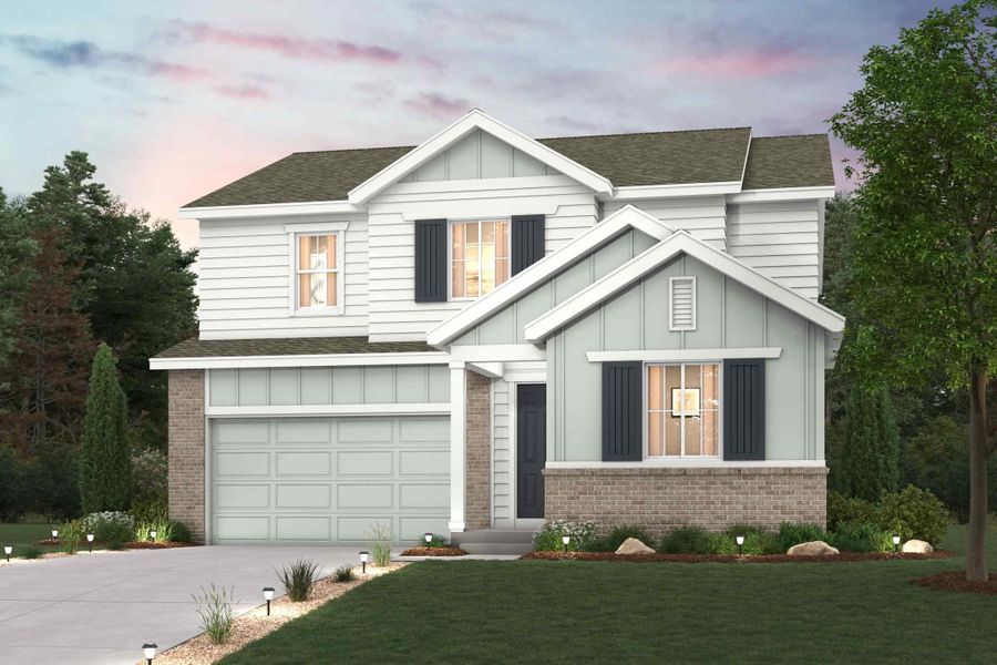 A house with a garage. A house with a garage.
