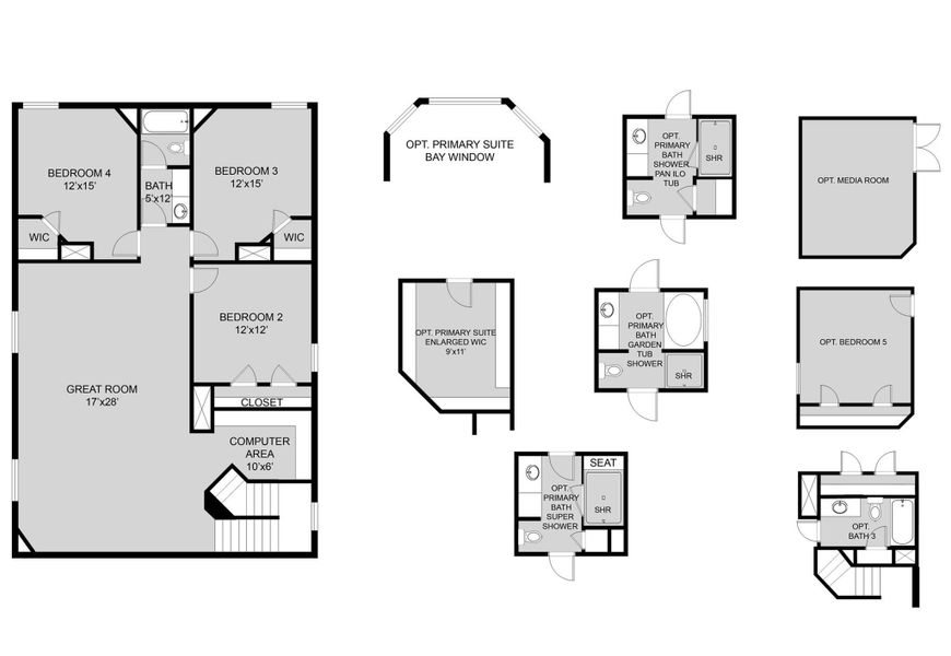 2D floor plan layout of this home in Cliffstone Hills, Conroe, TX (Image 5). 2D floor plan layout of this home in Cliffstone Hills, Conroe, TX (Image 5).