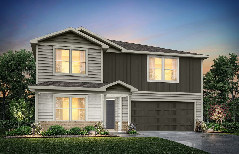 Representative exterior photo of a completed home built from the Taft by National HomeCorp in Whispering Winds, Alvord, TX (Image 22).