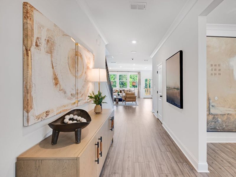 Representative furnished interior of a home built from the Essex by Taylor Morrison in Bailey Fence, Dacula (Image 9).