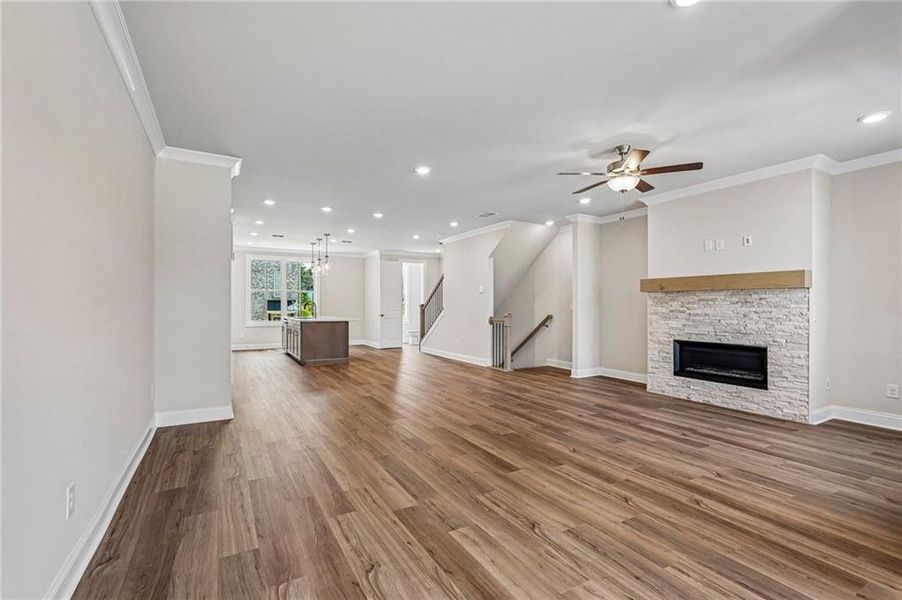 Spacious, unfurnished interior of a new home in Waterside Townhomes, Peachtree Corners (Image 20). Spacious, unfurnished interior of a new home in Waterside Townhomes, Peachtree Corners (Image 20).