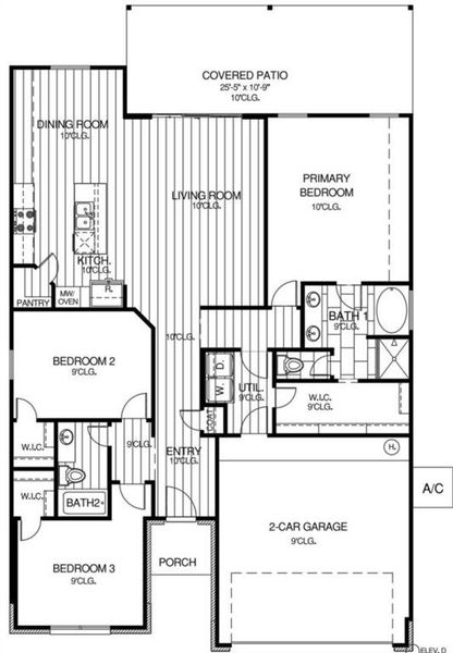 2D floor plan layout of this home in Lexington Heights, Willis, TX (Image 2).