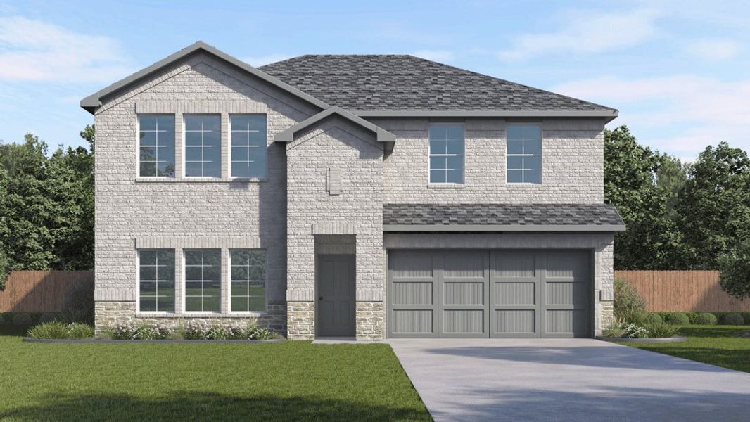 Representative exterior photo of a completed home built from the Perry by D.R. Horton in Cottonwood, Dorchester, TX (Image 2). Representative exterior photo of a completed home built from the Perry by D.R. Horton in Cottonwood, Dorchester, TX (Image 2).