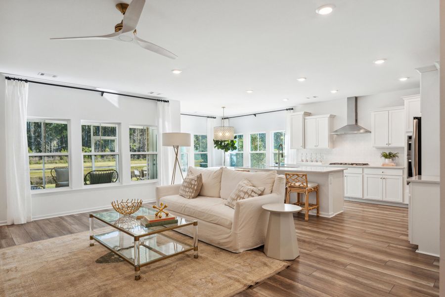 Furnished interior view inside a new home in Horizons at Carnes Crossroads | 55+: Legends Collection, Summerville (Image 2).