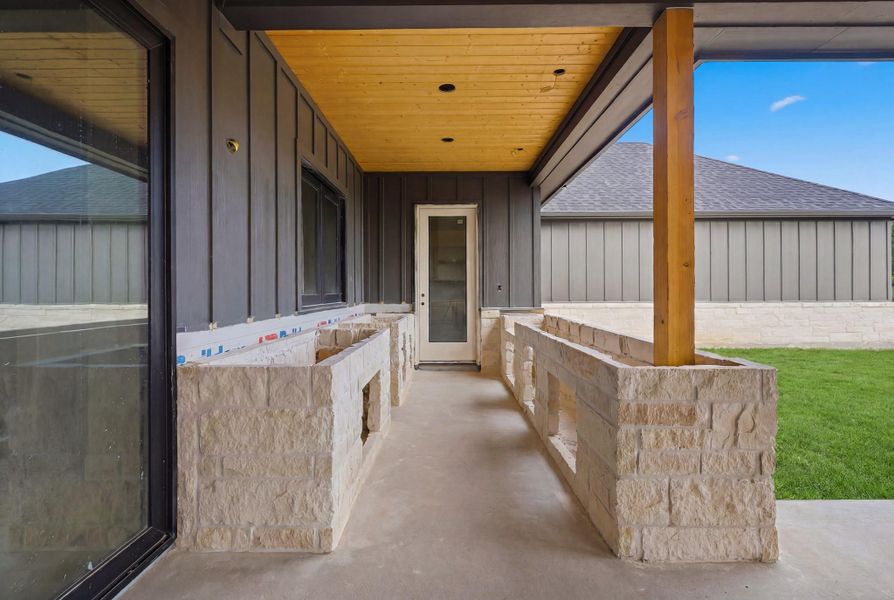 Exterior details and patio area of a home in , Bryan (Image 12).