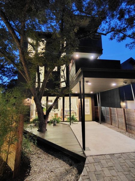 Front exterior of a new home in , Austin, TX, highlighting curb appeal (Image 20). Front exterior of a new home in , Austin, TX, highlighting curb appeal (Image 20).