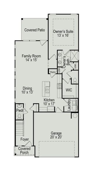 2D floor plan layout of this home in Enclave at Willis, Willis, TX (Image 5).
