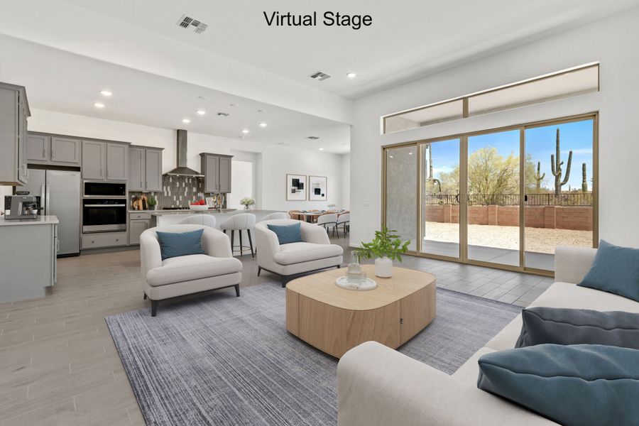 Furnished interior view inside a new home in Saguaro Reserve II, Marana (Image 5). Furnished interior view inside a new home in Saguaro Reserve II, Marana (Image 5).