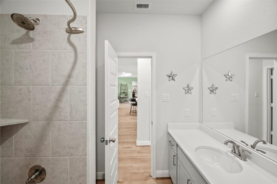 Another view of the secondary full bathroom.