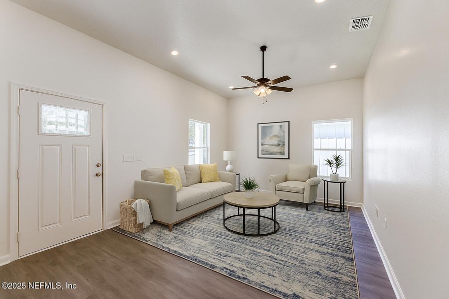 Furnished interior view inside a new home in , Jacksonville (Image 5). Furnished interior view inside a new home in , Jacksonville (Image 5).