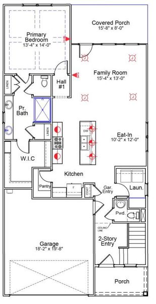 2D floor plan layout of this home in Six Oaks, Summerville, SC (Image 3).
