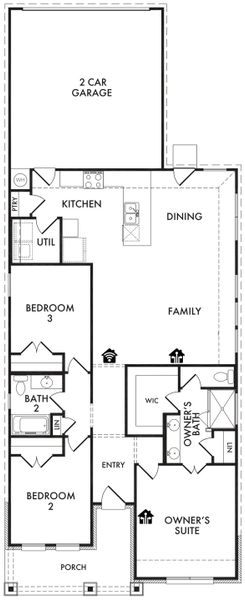 2D floor plan layout for the Joliet by Impression Homes in Heartland, Heartland, TX (Image 3). 2D floor plan layout for the Joliet by Impression Homes in Heartland, Heartland, TX (Image 3).