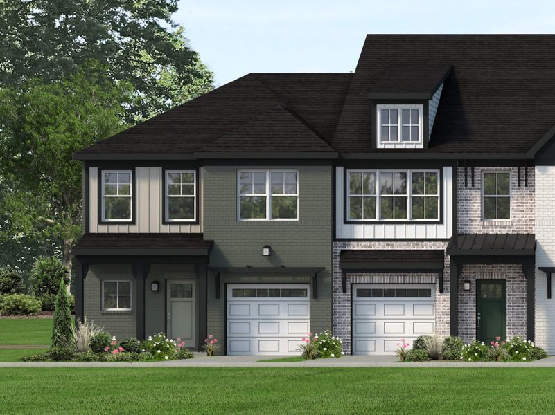 Representative exterior photo of a completed home built from the Charleston by Parkside Builders in Oxford Station, Gallatin, TN (Image 1).