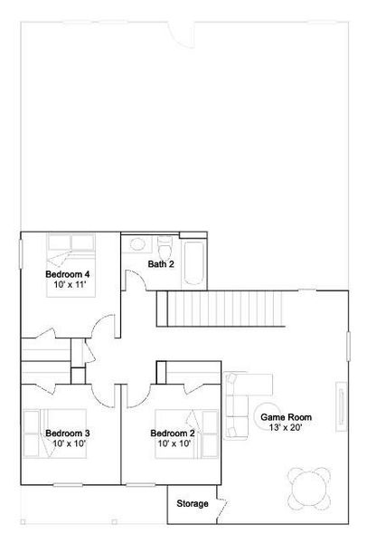 2D floor plan layout of this home in Sunterra Lakes, Brookshire, TX (Image 2). 2D floor plan layout of this home in Sunterra Lakes, Brookshire, TX (Image 2).