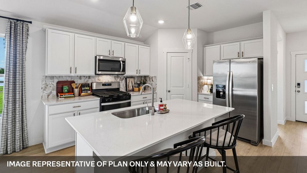 Furnished interior view inside a new home in Trails at Wildhorse, Austin (Image 6).