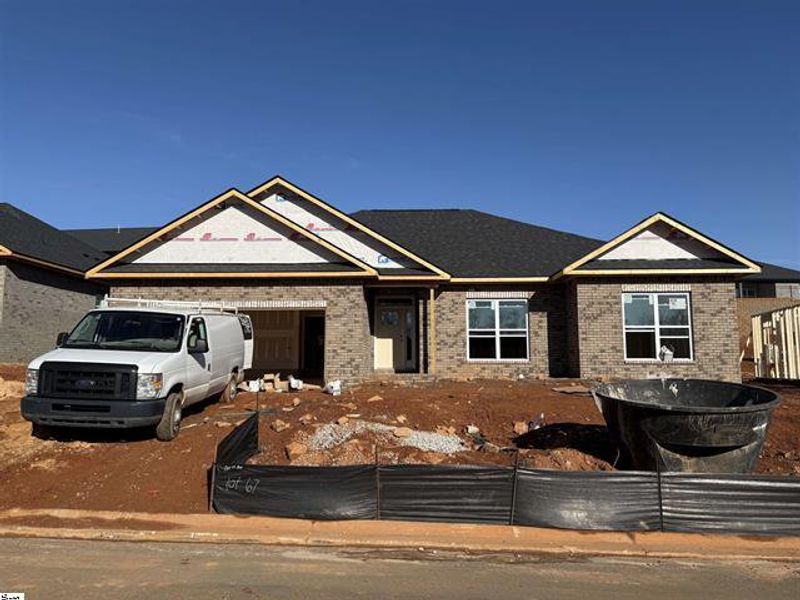 In-progress construction of a new home in Hidden Lake Estates, Greenville, SC (Image 13).
