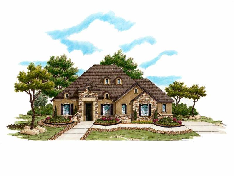Representative rendering of the exterior for the 2568 by Texas Homes (Image 6).