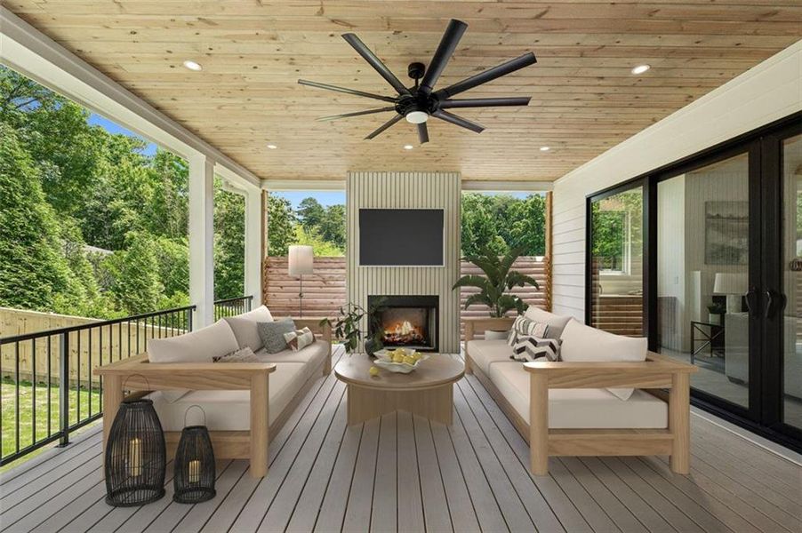 Exterior details and patio area of a home in , Brookhaven (Image 3). Exterior details and patio area of a home in , Brookhaven (Image 3).