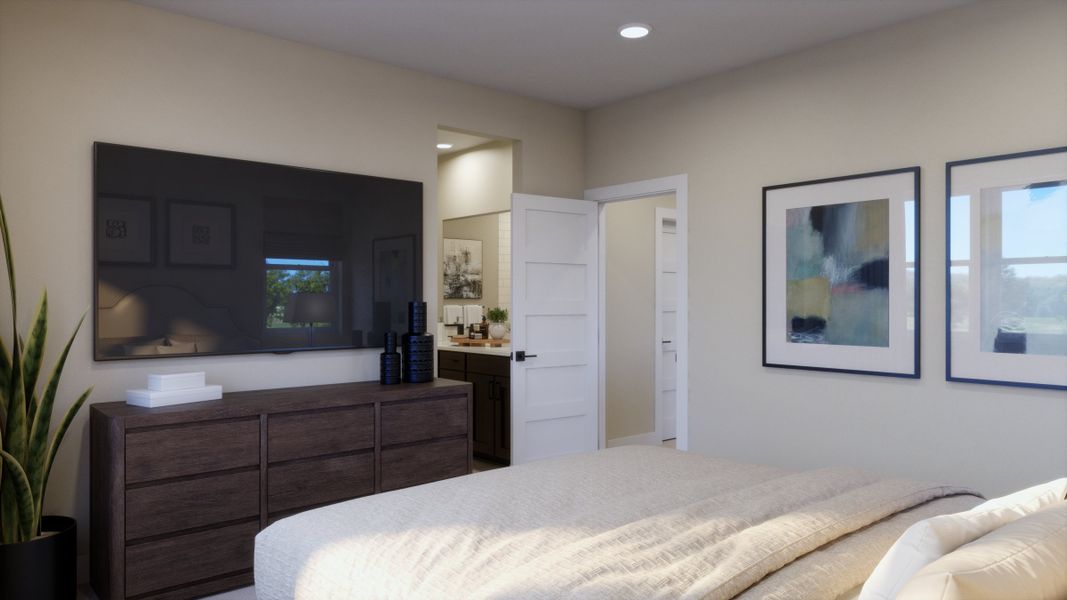 Representative furnished interior of a home built from the 2502 by Risewell Homes in Harvest Crossing, Aurora (Image 11).