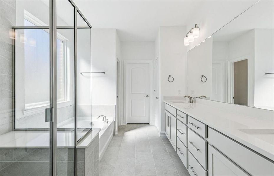 Owner's private bath with double vanity Owner's private bath with double vanity
