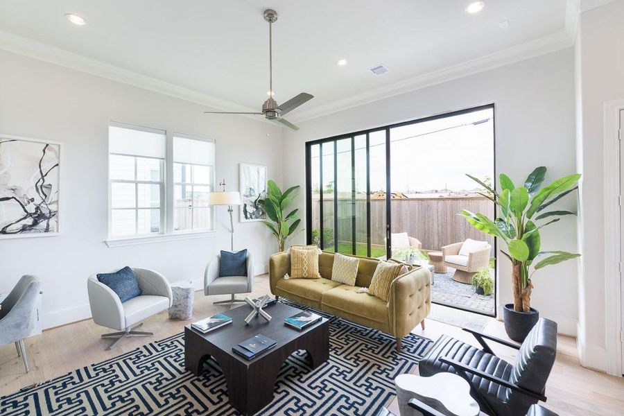 Soaring 12ft ceilings and tons of natural light in this gorgeous corner unit home flooded with natural light